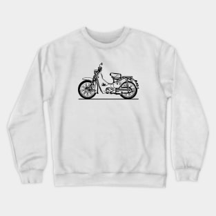 Super Cub Motorcycle Sketch Art Crewneck Sweatshirt